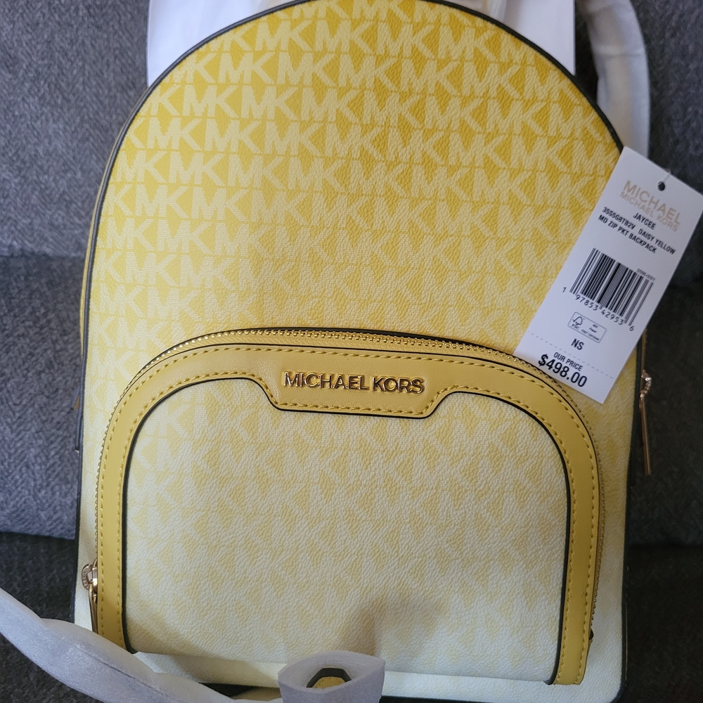 Michael Kors Yellow Backpack